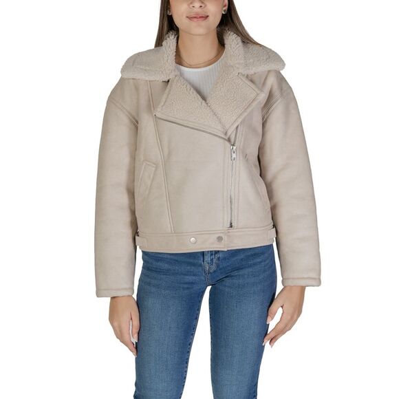 Vila Clothes Women Beige Jackets & Coats - Picture 1 of 7